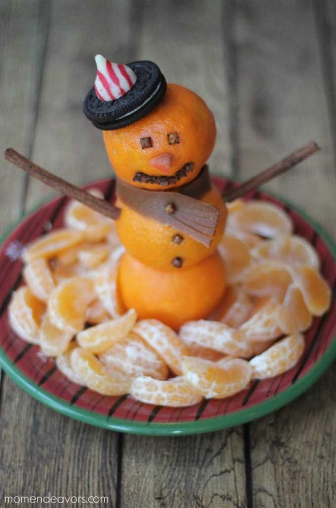 Mandarin Orange Snowman.