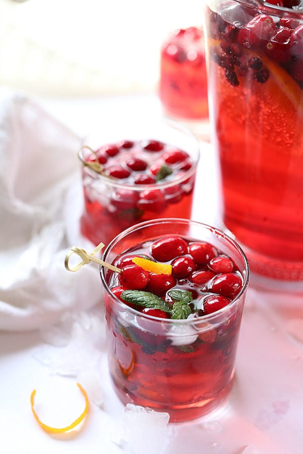 Party Punch Cranberry Cocktail by Delightful Mom Food