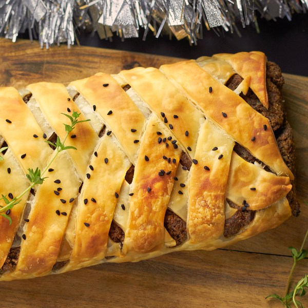 Pecan and Mushroom Wellington by Delightful Vegans