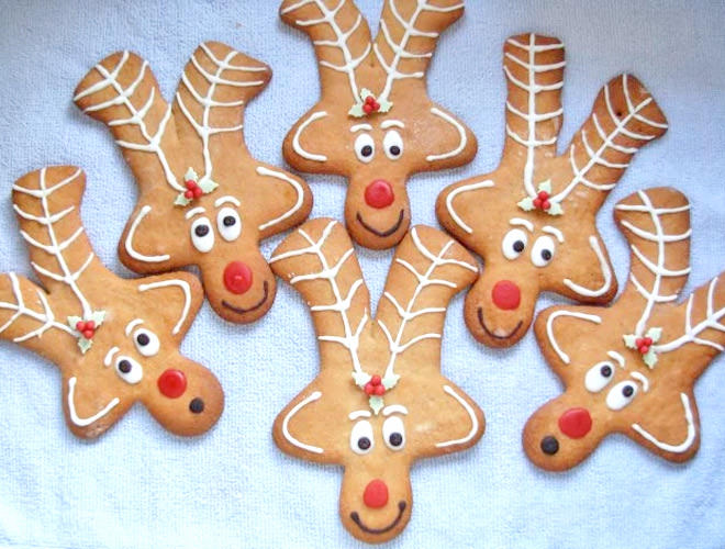 Reindeer gingerbread.