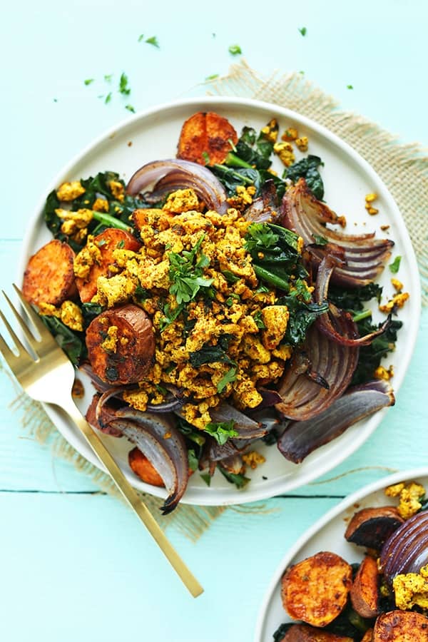 Roasted Sweet Potato & Kale Breakfast Hash