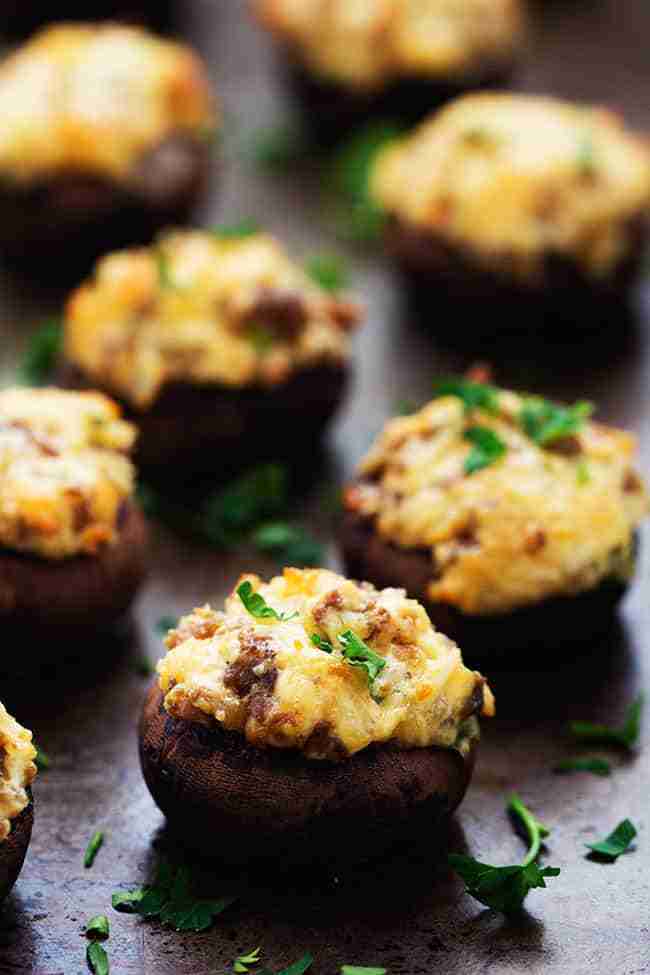 Sausage Stuffed Mushrooms