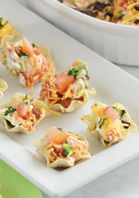 Seven Layer Dip Bites.