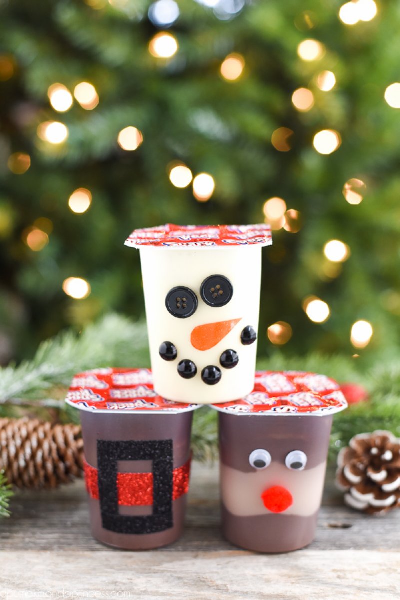 Simple Christmas Pudding Snack Cups