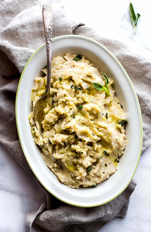 Slow Cooker White Bean Vegan Mashed Potatoes