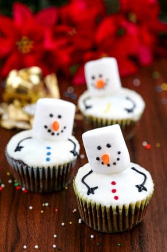 Snowman Cupcakes from Little Sunny Kitchen