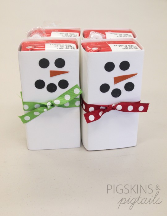 Snowman Juice Boxes from Pigskins & Pigtails