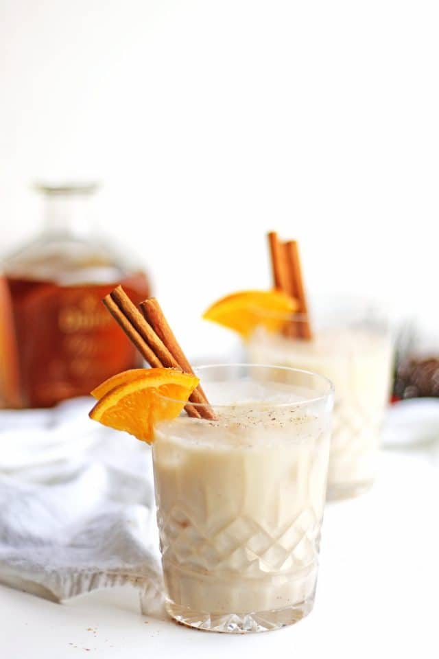 Spiced orange vegan coquito by Rhubarbarians