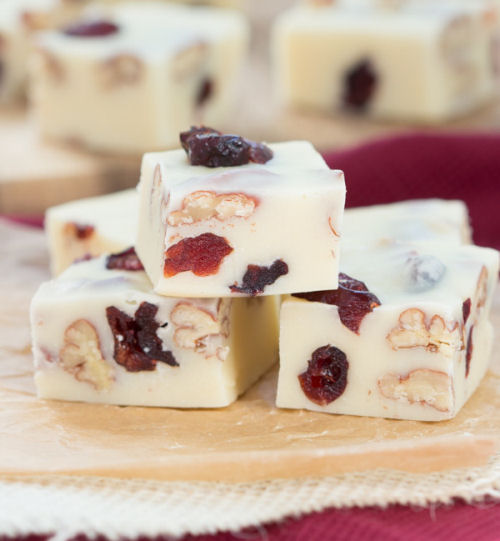 White Chocolate Cranberry Fudge..