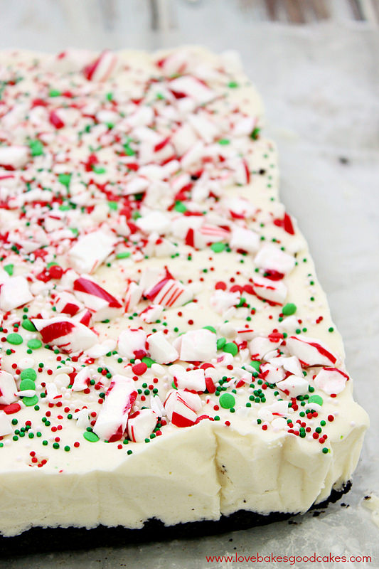 White Chocolate Peppermint Fudge from Love Bakes Good Cakes