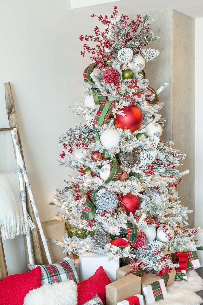 White Rustic Christmas Tree.