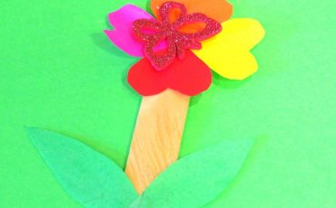 Popsicle Stick flower craft for Spring