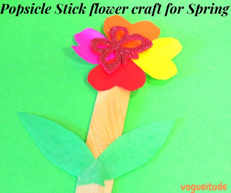 Popsicle Stick flower craft for Spring