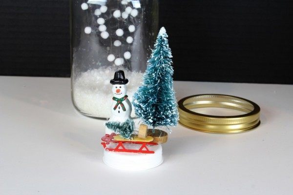 Deco Christmas snowman to make yourself with mason jar