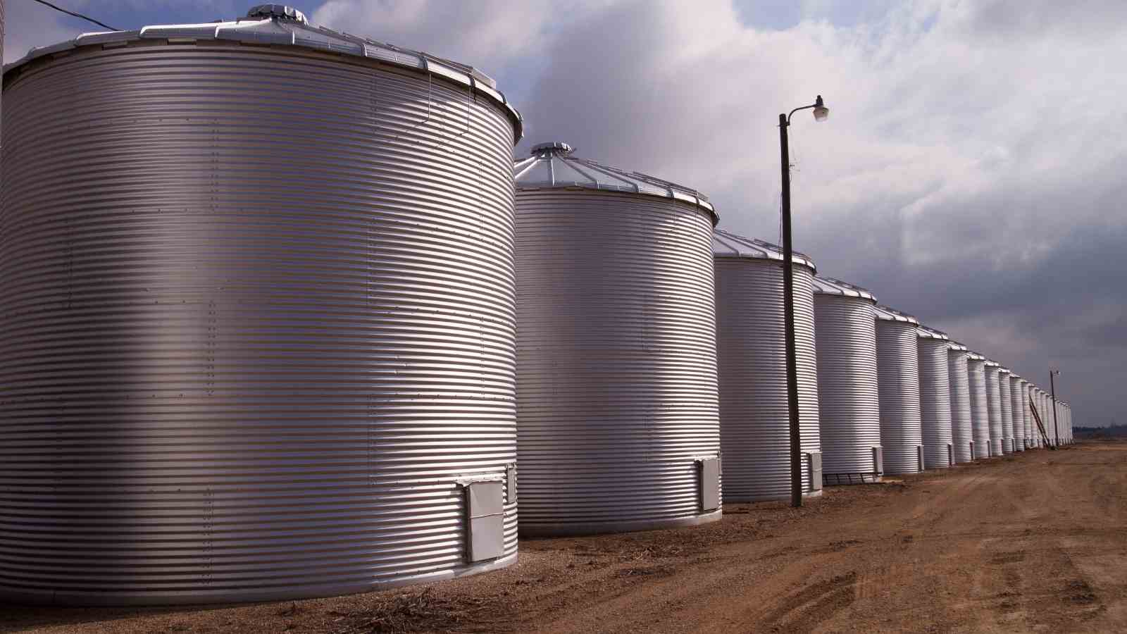 sanitised grain storage cans or bins